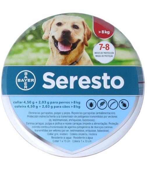 Seresto Collar for dogs over 8 kilos 70cm 1 unit