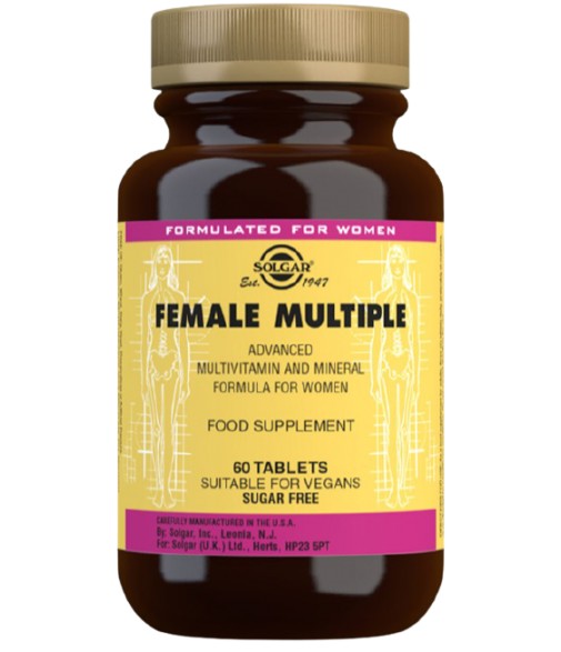 Solgar Female Múltiple Vitaminas y Minerales Binenestar de la Mujer 60 Comprimidos