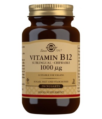 Solgar Vitamina B12 1000μg (Cianocobalamina) 100 Comprimidos Masticables