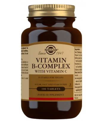 Solgar B-Complex Con Vitamina C 100 Comprimidos