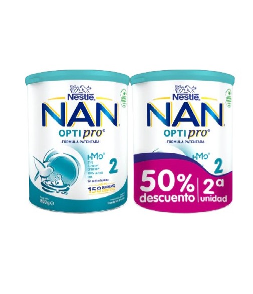Nan Optipro 2 Leche de Continuación +6 Meses Pack 2x800g