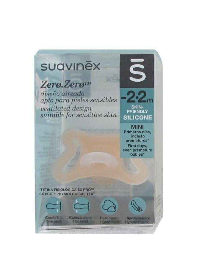 Suavinex Chupete Zero.Zero™ -2*2 Meses Mini Tetina Fisiológica 1 Unidad