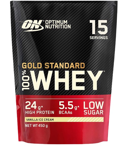 Optimum Nutrition Gold Standar Whey Protein Sabor Vainilla 450 gramos