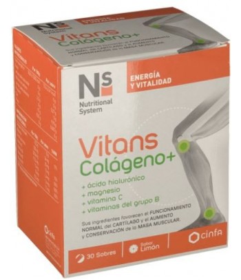 NS Vitans Colágeno + 30 Sobres Sabor Limón