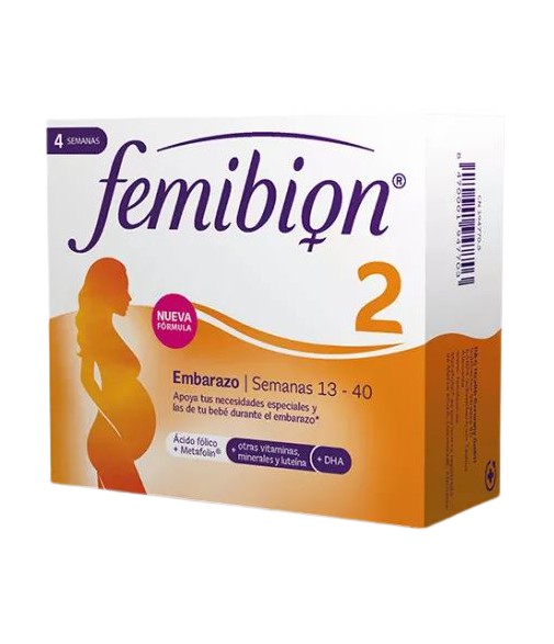 Femibion 2 Embarazo Semanas 13-40 28 Comprimidos y 28 Cápsulas