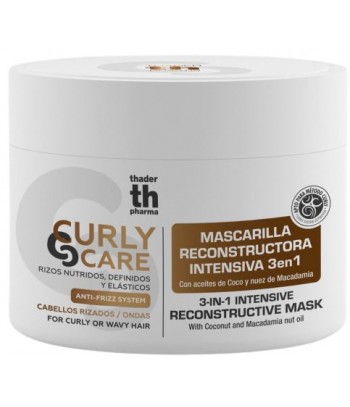 TH Pharma Curly Care Mascarilla Reconstructora Intensiva 3 en 1 de Rizos y Ondas 300ml