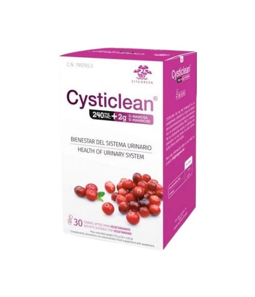 Cysticlean 240mg PAC + 2g D-Manosa 30 Capsules