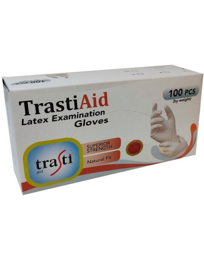 Powder-Free Latex Gloves Size L Trastiaid 100 Units