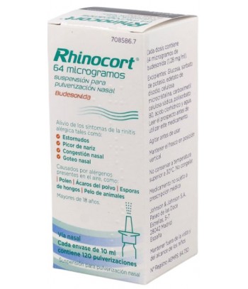 Rhinocort 64 Microgramos Pulverizador Nasal 120 Dosis