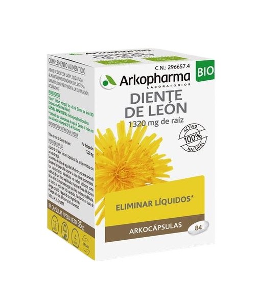 Arkopharma Bio Diente de León 1320mg de Raíz 84 Cápsulas