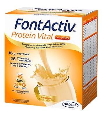 FontActiv Protein Vital Sabor Vainilla 14 Sobres de 30g