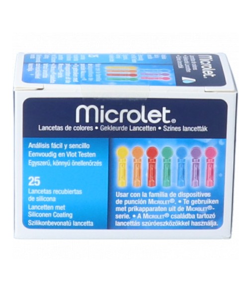 Microlet Lancetas de Colores 25 Unidades