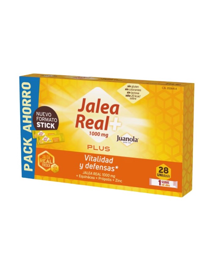 Juanola Royal Jelly Plus 1000mg Vitality and Defenses 28 Sticks