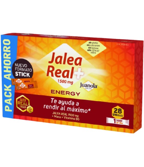 Juanola Jalea Real+ 1500mg Energy Rendimiento Máximo 28 Sticks