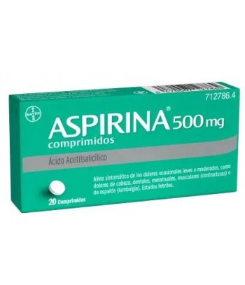 Aspirina 500 mg 20 Comprimidos