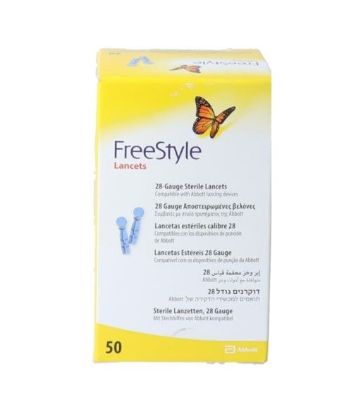 Abbott Freestyle Lancetas 50 Unidades.
