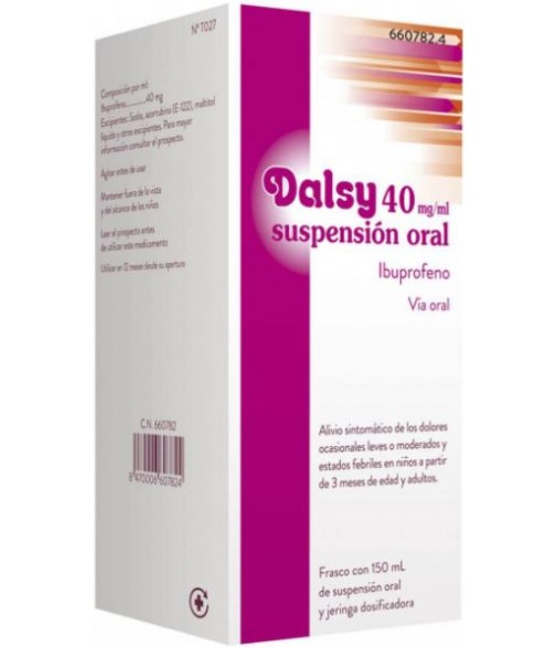 Dalsy 40 mg/ML Suspensión Oral, 1 frasco de 150 ML