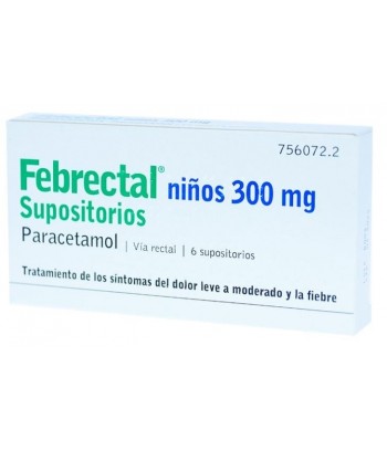 Febrectal Niños 300 mg Supositorios 6 unidades
