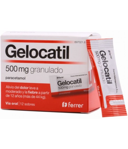 Gelocatil 500 Mg Granulado , 12 Sobres