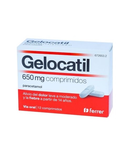 Gelocatil 650 Mg Comprimidos, 12 Comprimidos