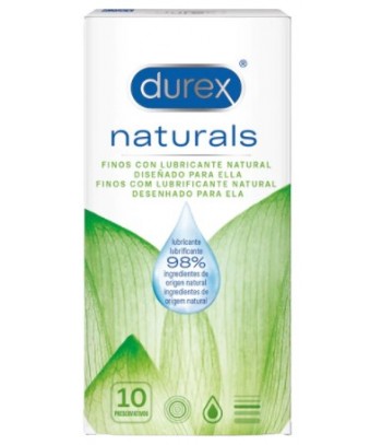 Durex Naturals Preservativos Finos con Lubricante Natural 10 Unidades