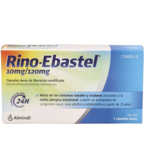 Rino -Ebastel 10mg/120mg 7 Càpsulas