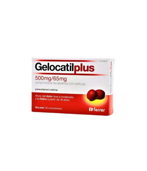 Gelocatil Plus 500/65 Miligramos 20 Comprimidos