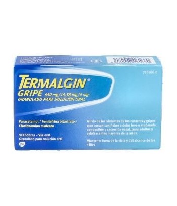 Termalgin Gripe 650/74 Miligramos 10 Sobres