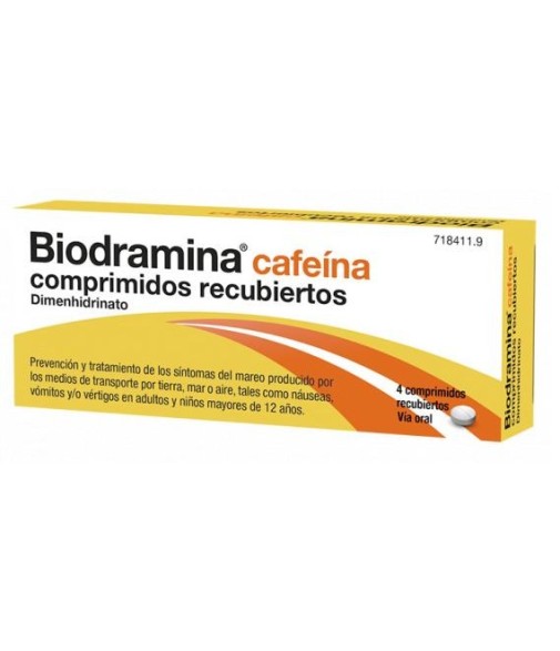 Biodramina Cafeína 4 Comprimidos