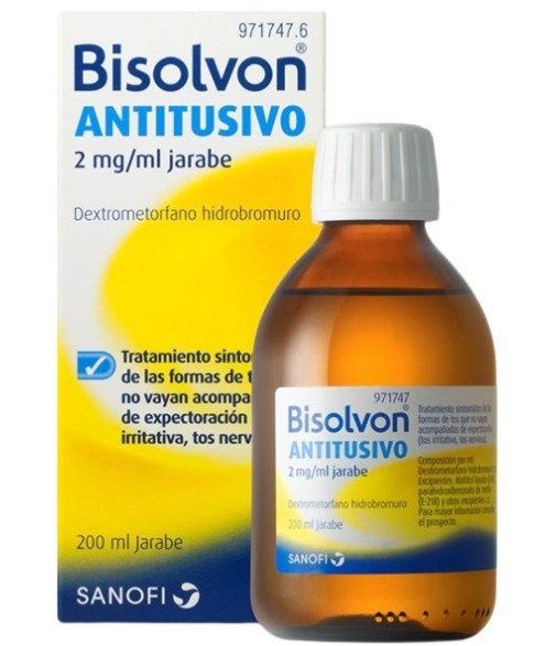 BISOLVON ANTITUSIVO 2 MG/ML JARABE, 1 frasco de 200 ml