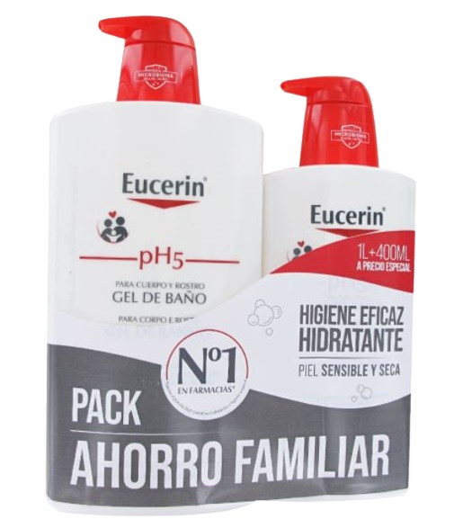 Eucerin PH5 Gel de Baño 1 Litro + 400 ml