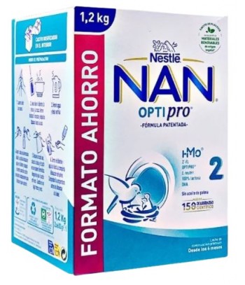 Nan Optipro 2 Leche Para Lactantes desde los 6 Meses 2x600 g