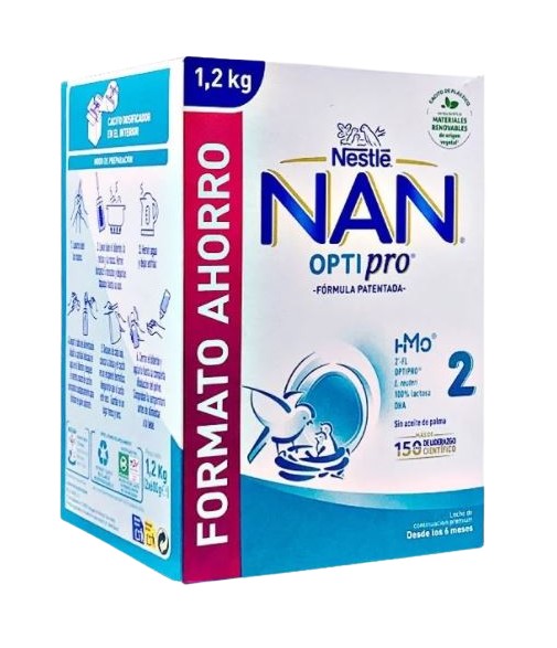 Nan Optipro 2 Leche Para Lactantes desde los 6 Meses 2x600 g