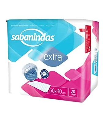 Sabanindas Extra Salvacama 60x90 cm 20 Unidades