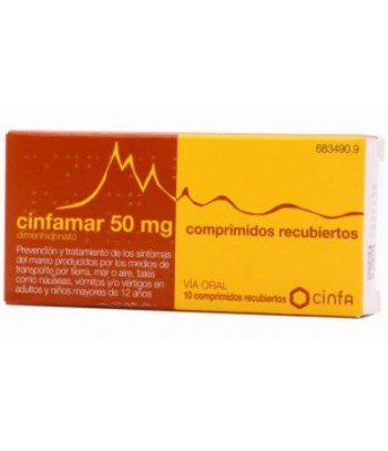 Cinfamar 50 mg 10 Comprimidos Recubiertos