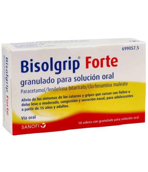 Bisolgrip Forte Granulado Solución Oral 10 sobres