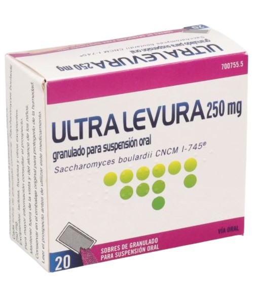 Ultra Levura 250 mg Granulado Solución Oral 20 Sobres