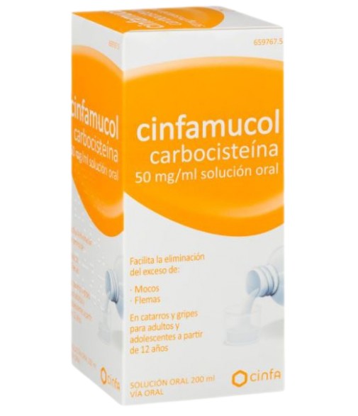 Cinfamucol Carbocisteína 50 mg/ml Jarabe 200 ml