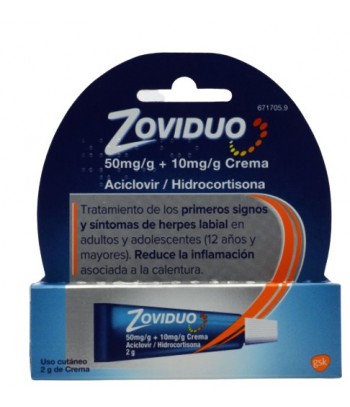 Zoviduo 50/10 mg/g crema tubo 2 gr