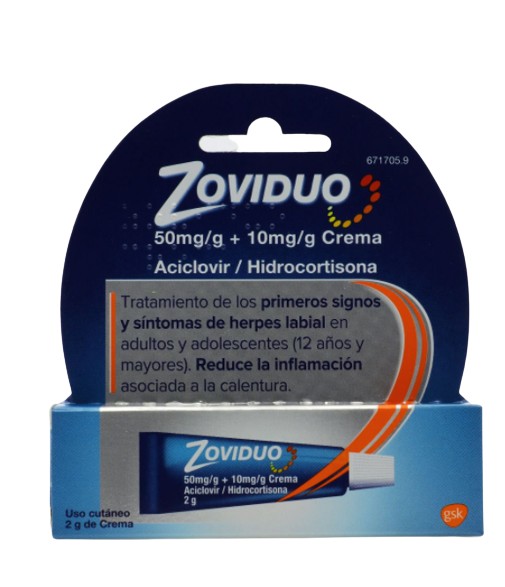 Zoviduo 50/10 mg/g crema tubo 2 gr