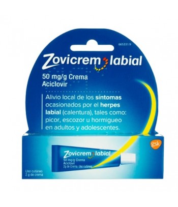 Zovicrem Labial 50 mg/g Aciclovir Crema 2 gramos
