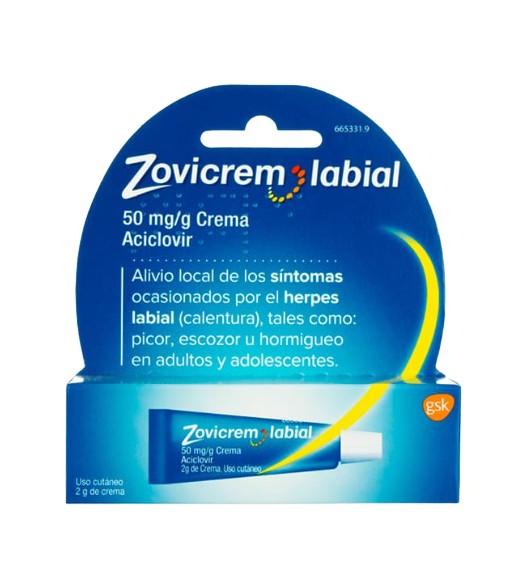 Zovicrem Labial 50 mg/g Aciclovir Crema 2 gramos