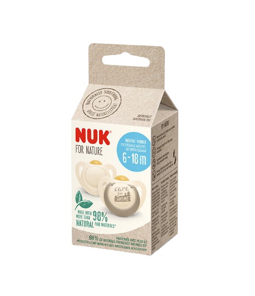 Nuk Chupete For Nature Latex 6-18 meses 2 Unidades - Farmaten