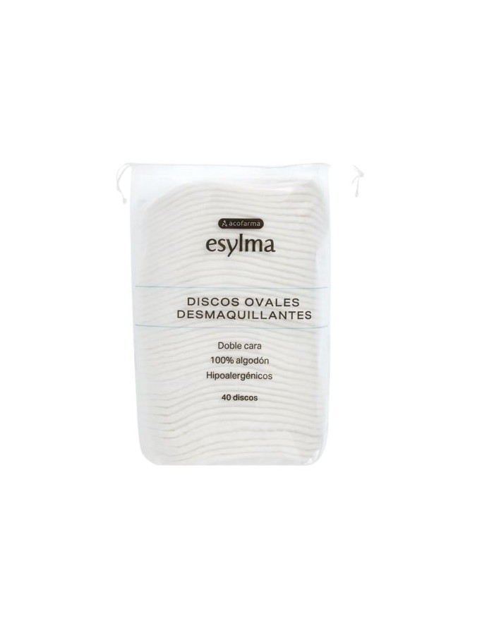Acofarma Esylma Discos de Algodón Ovales Desmaquillante 40 Unidades