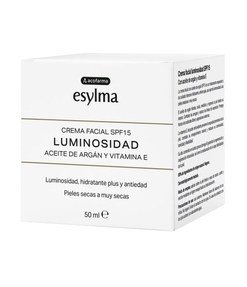 Acofarma Esylma Crema Facial Luminosidad SPF15 Aceite de Argán y Vitamina E 50 ml