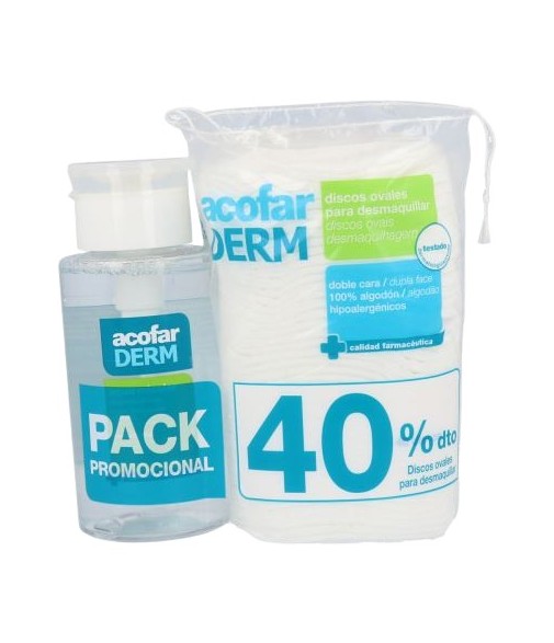 Acofarderm Agua Micelar Desmaquillante 200 ml + 40 Discos Desmaquillantes