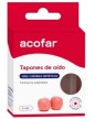 Acofar Tapones de Oído Cera y Resina Sintética 6 Unidades