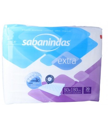 Sabanindas Extra Salvacama 80x180 cm 20 Unidades