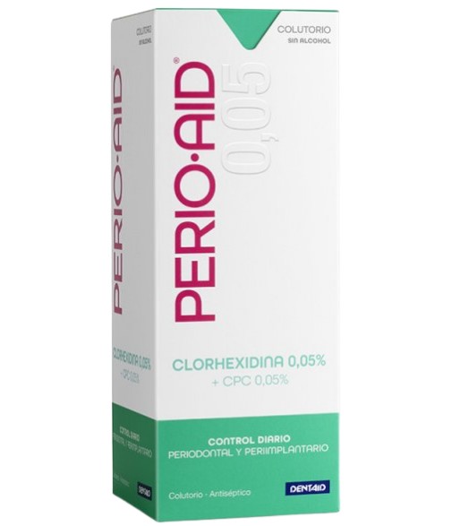 Perio-Aid Colutorio Mantenimiento y Control Diario Clorhexidina 0.05%+CPC 0.05% 500 ml