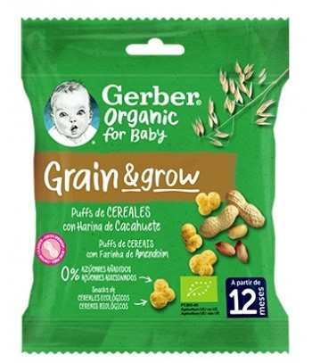 Geber Organic For Baby Cereales con Harina de Cacahuete a partir 12 Meses 7g
